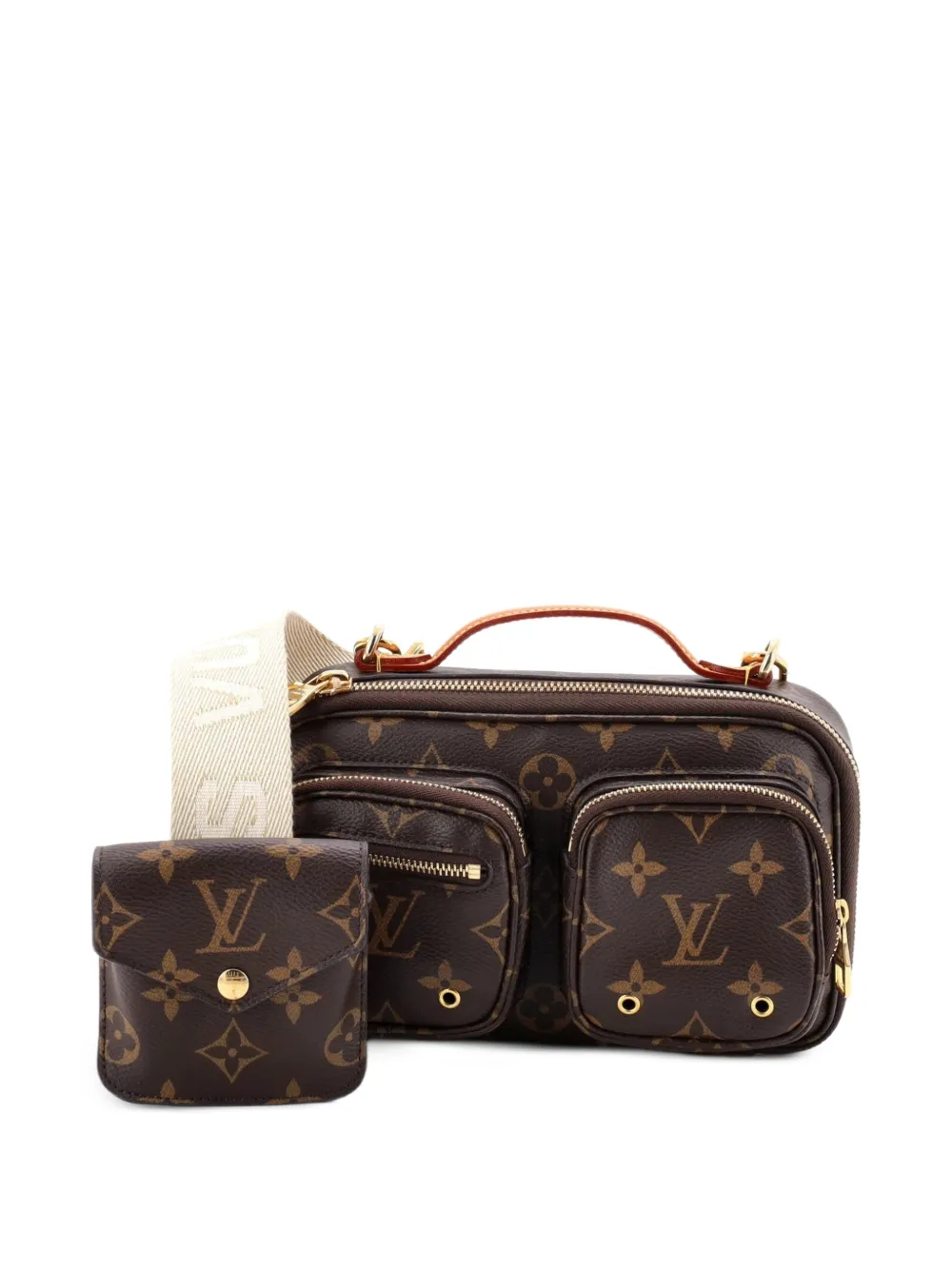 Louis Vuitton Pre-Owned Borsa a tracolla Utility in tela con monogramma - Marrone