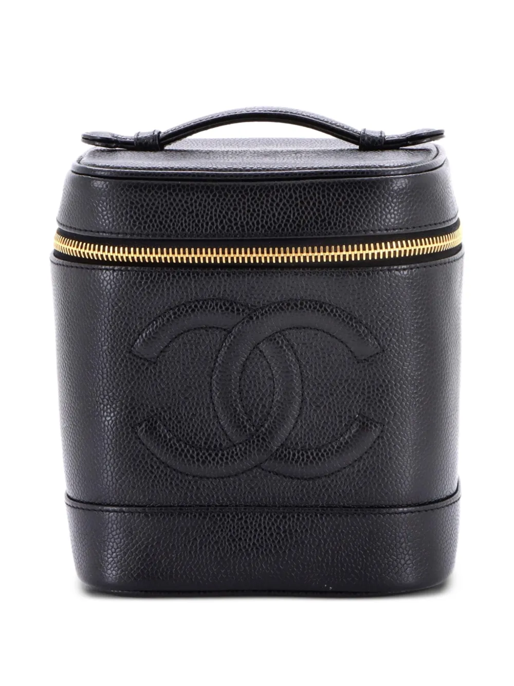 CHANEL Pre-Owned Timeless Cosmetic Case Caviar Tall pouch - Black