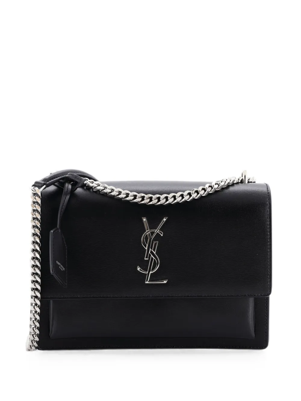 Saint Laurent Pre-Owned Borsa a tracolla Sunset media in pelle - Nero
