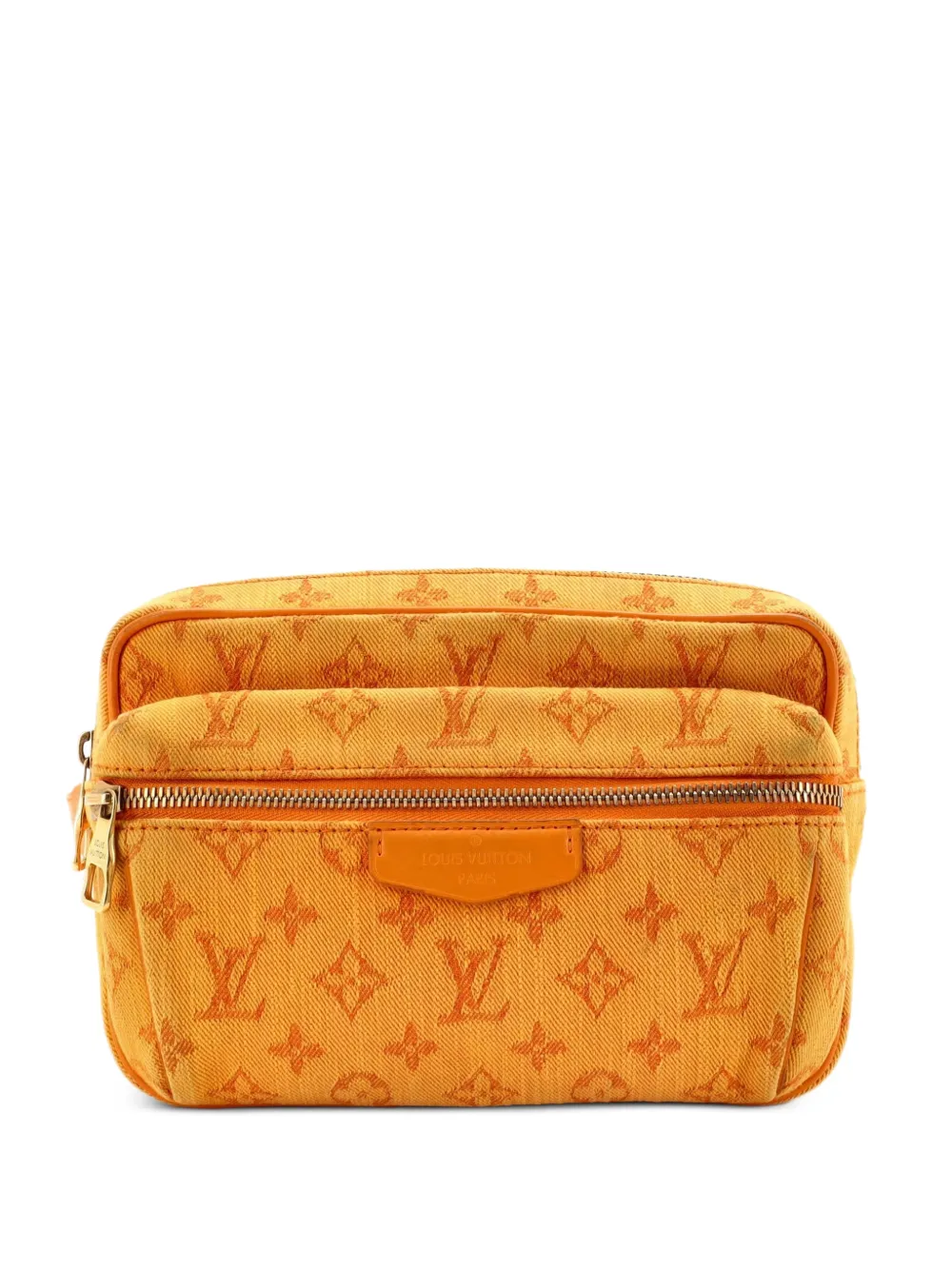 Louis Vuitton Pre-Owned Marsupio Outdoor BumBag in denim con monogramma - Arancione