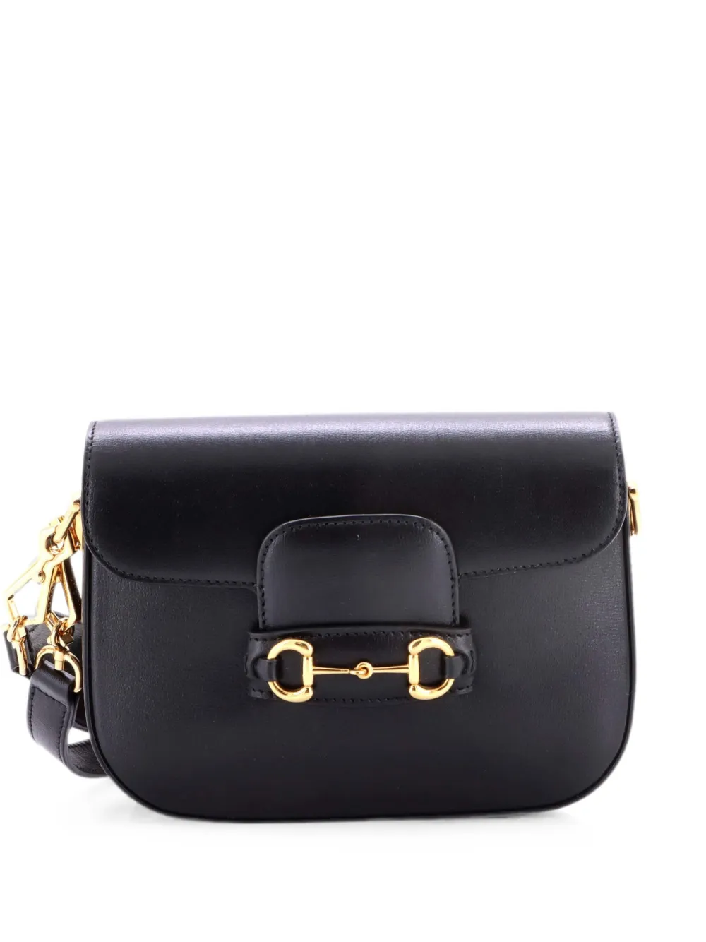 Gucci Pre-Owned Horsebit 1955 Shoulder Bag Leather Mini crossbody bag - Black