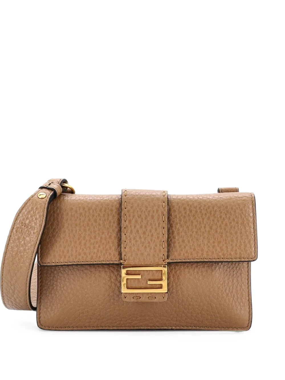 Fendi Pre-Owned Baguette Leather crossbody bag - Brown