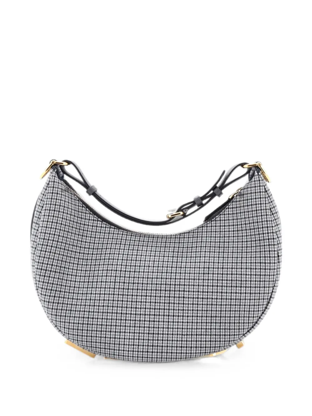 Fendi Pre-Owned Borsa passepartout Fendigraphy piccola in lana pied-de-poule - Grigio