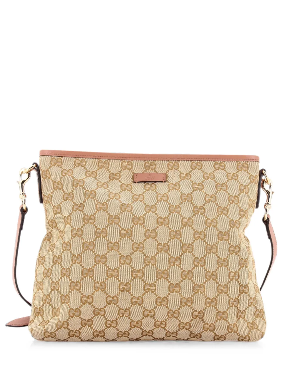 Gucci Pre-Owned Borsa messenger media in tela GG con tracolla - Marrone