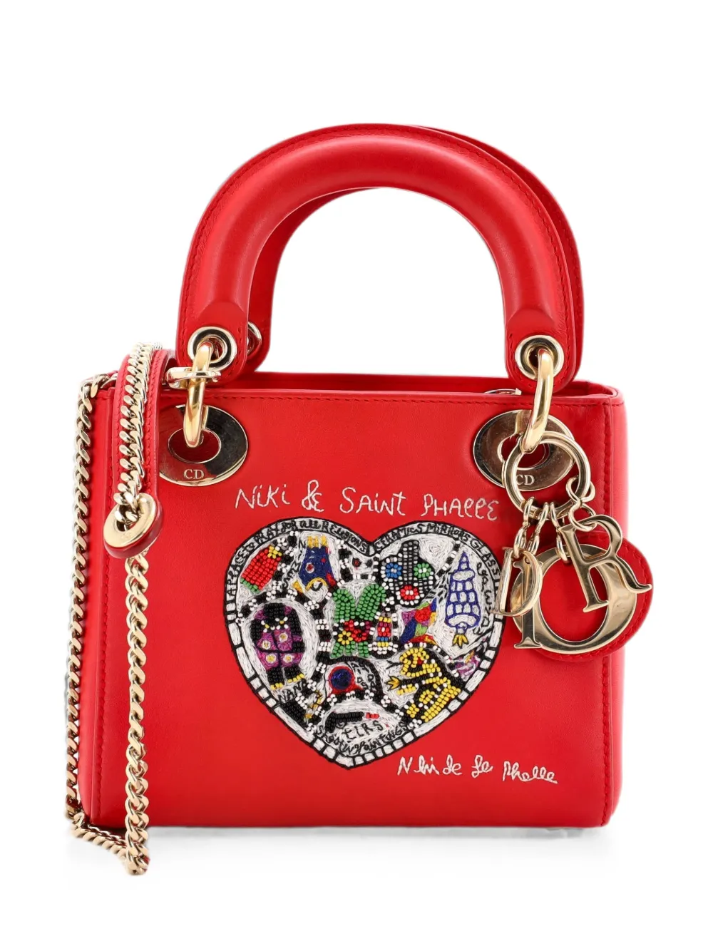 Christian Dior Pre-Owned Borsa tote Lady Dior Chain Bag Limited Edition Niki de Saint Phalle mini - Rosso