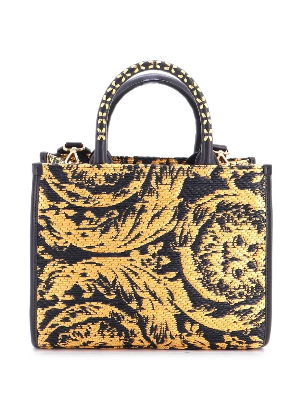 Versace Pre-Owned アテナ バロッコ ラフィア スモール ハンドバッグ 