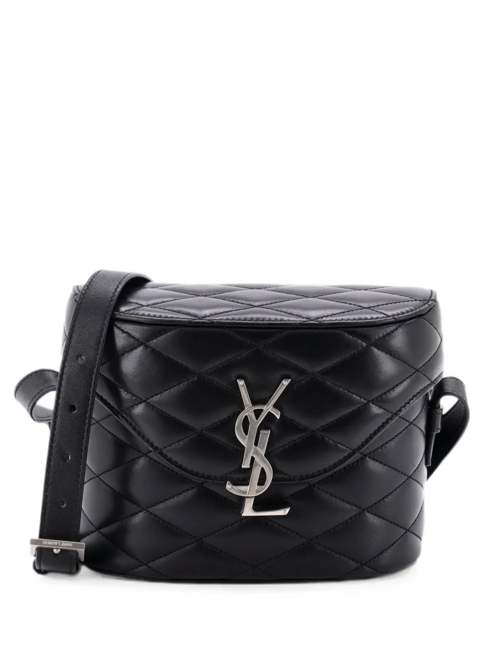 Saint Laurent Pre-Owned Borsa a tracolla June Box Bag in pelle matelassé - Nero
