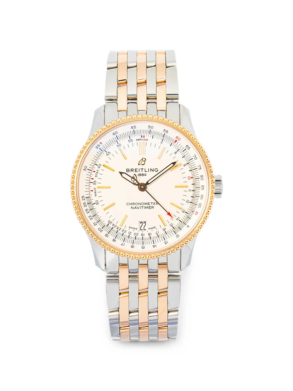 Pre-owned Breitling Navitimer 35mm Watch In Neutral