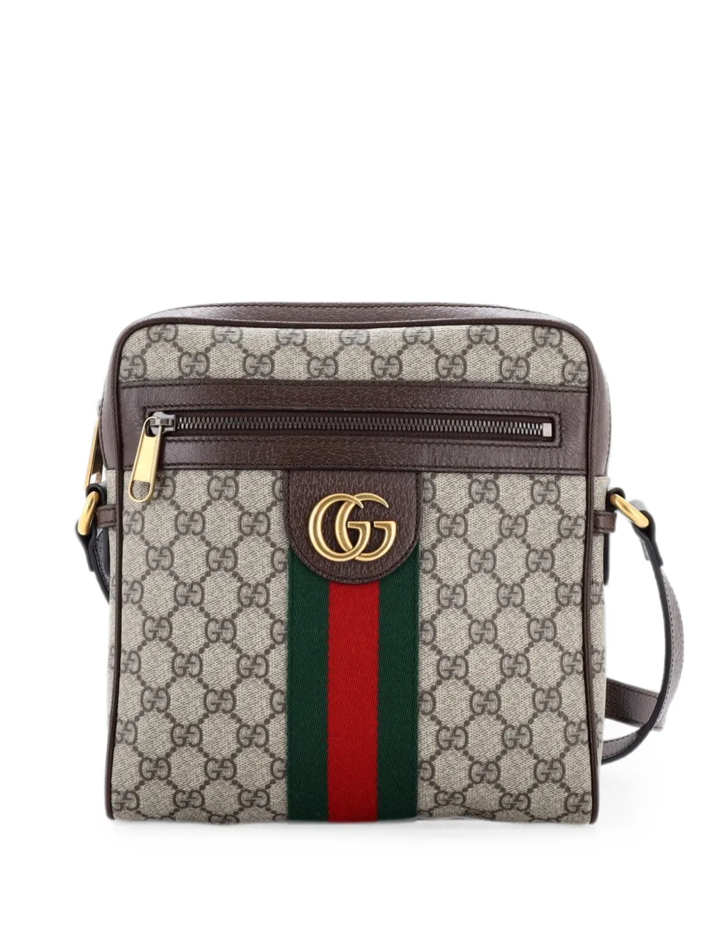 Gucci Pre-Owned Ophidia Messenger Bag GG Coated Canvas Small crossbody bag - Brown
