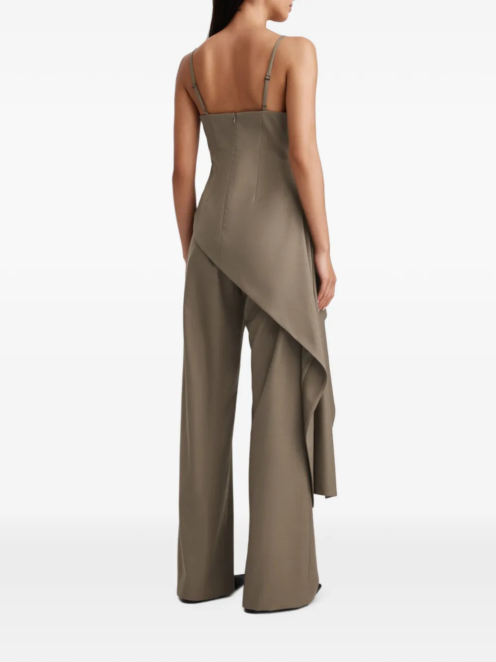 Anna Quan Sanne Asymmetric Draped Top in Brown, view 5