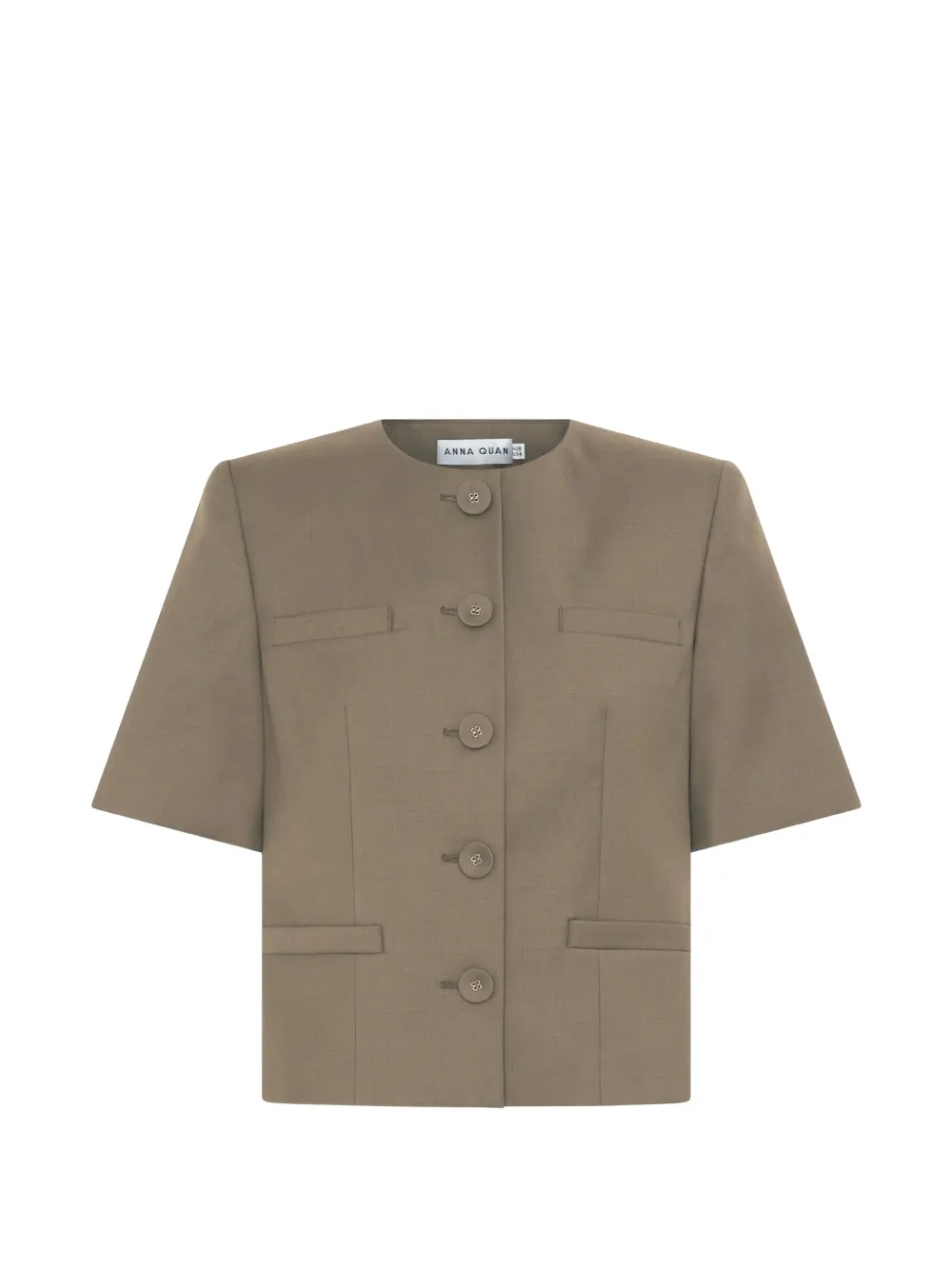 Anna Quan Priestly short-sleeve button-up jacket - Braun