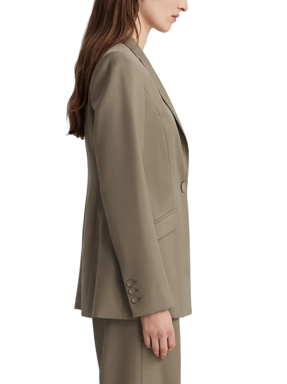 Anna Quan Willow Peak-lapels Blazer in Brown, view 4