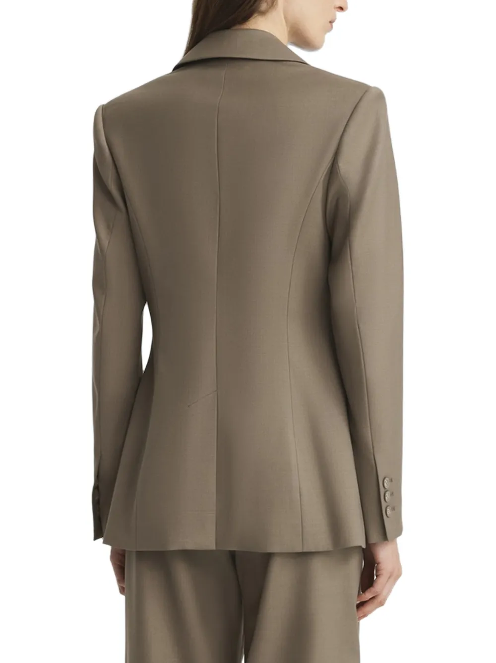 Anna Quan Willow Peak-lapels Blazer in Brown, view 5