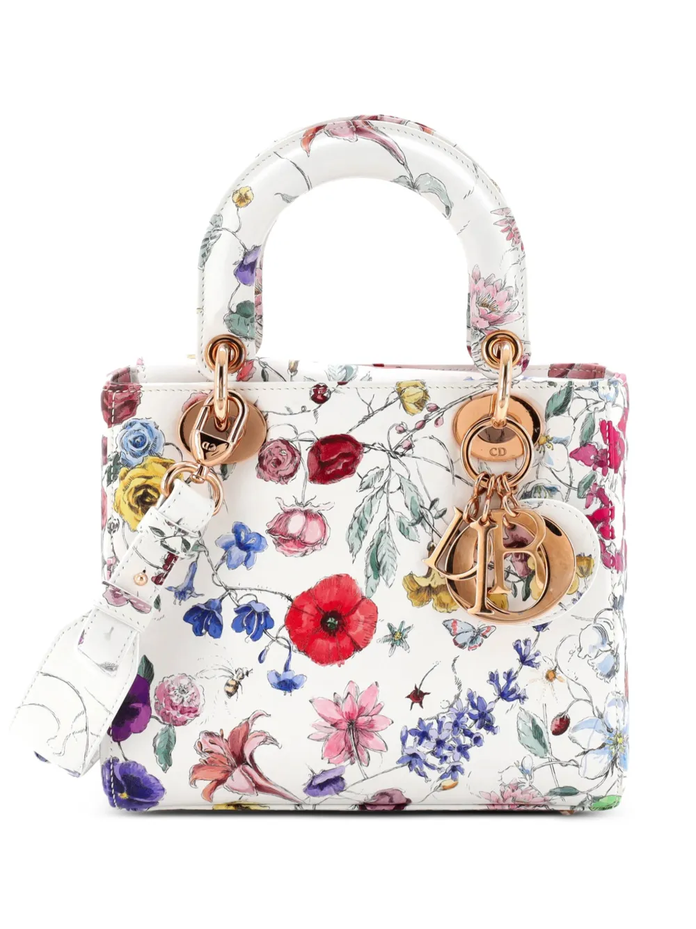 Christian Dior Pre-Owned Borsa a tracolla My ABCDior Lady Dior piccola in pelle con stampa - Multicolore