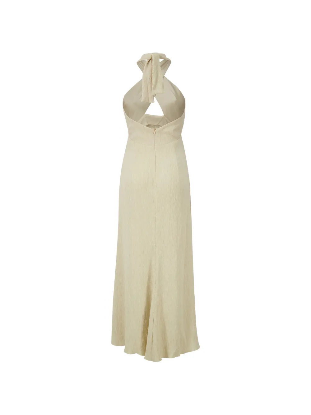 Johanna Ortiz Light Heart midi-jurk met halternek en gekreukte afwerking Beige