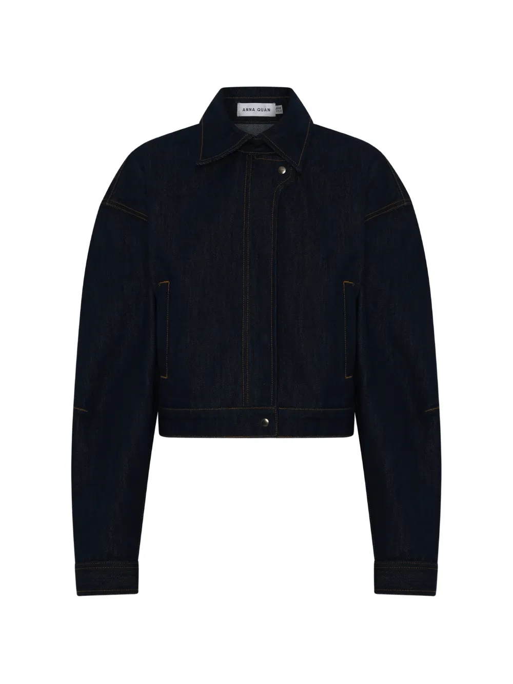 Anna Quan Fontana Jeansjacke mit Kontrastnähten - Blau