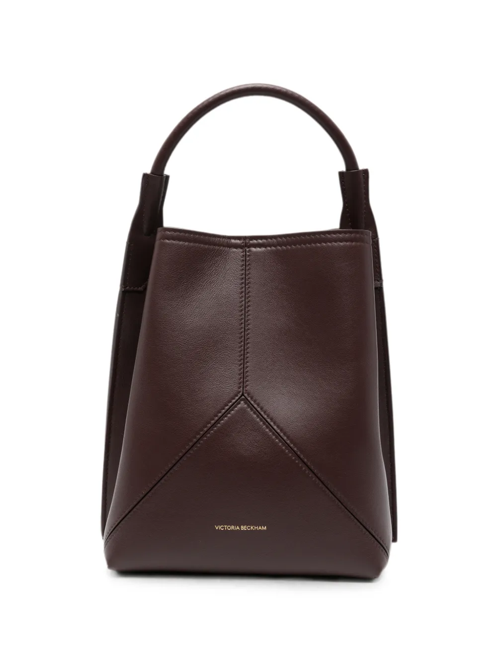 Victoria Beckham geometric-paneled leather tote bag - Red