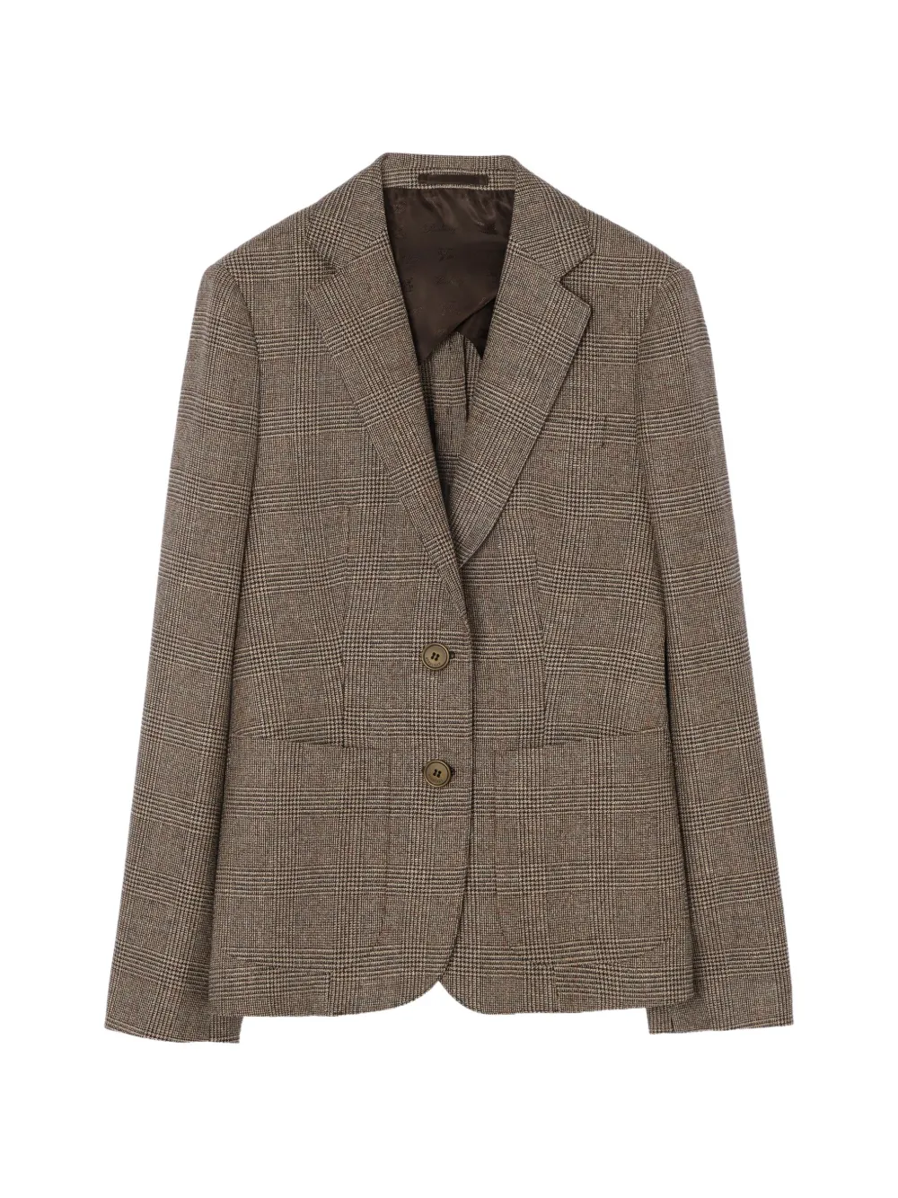 Burberry wool linen-blend tailored jacket - Marrone