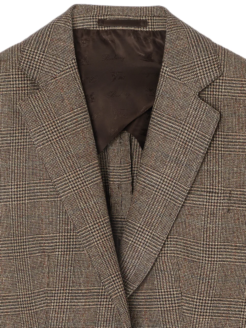 Burberry Wollen blazer van wol-linnenblend Bruin