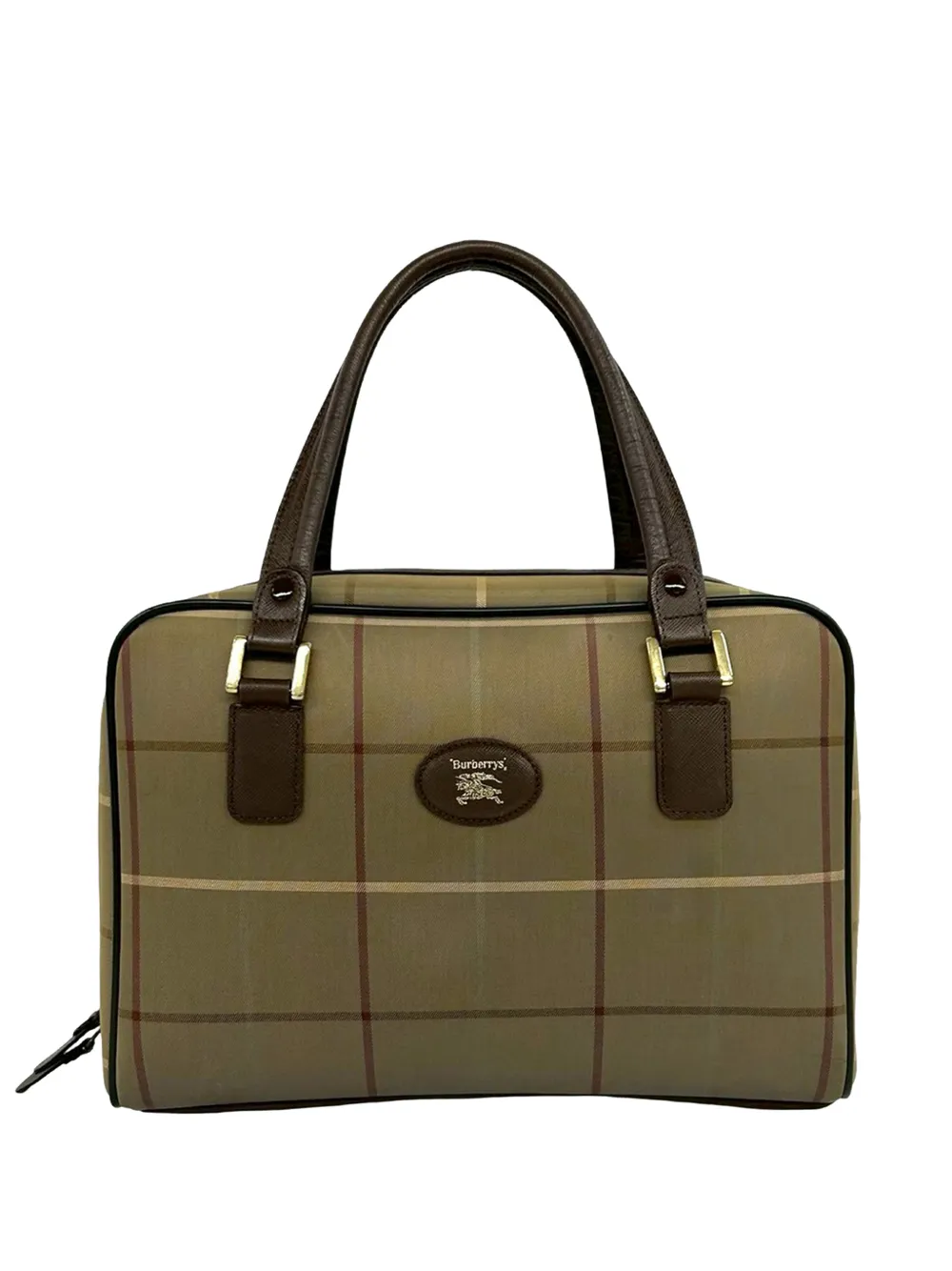 Burberry Pre-Owned Borsa a mano in tela con motivo Vintage Check XX secolo - Marrone