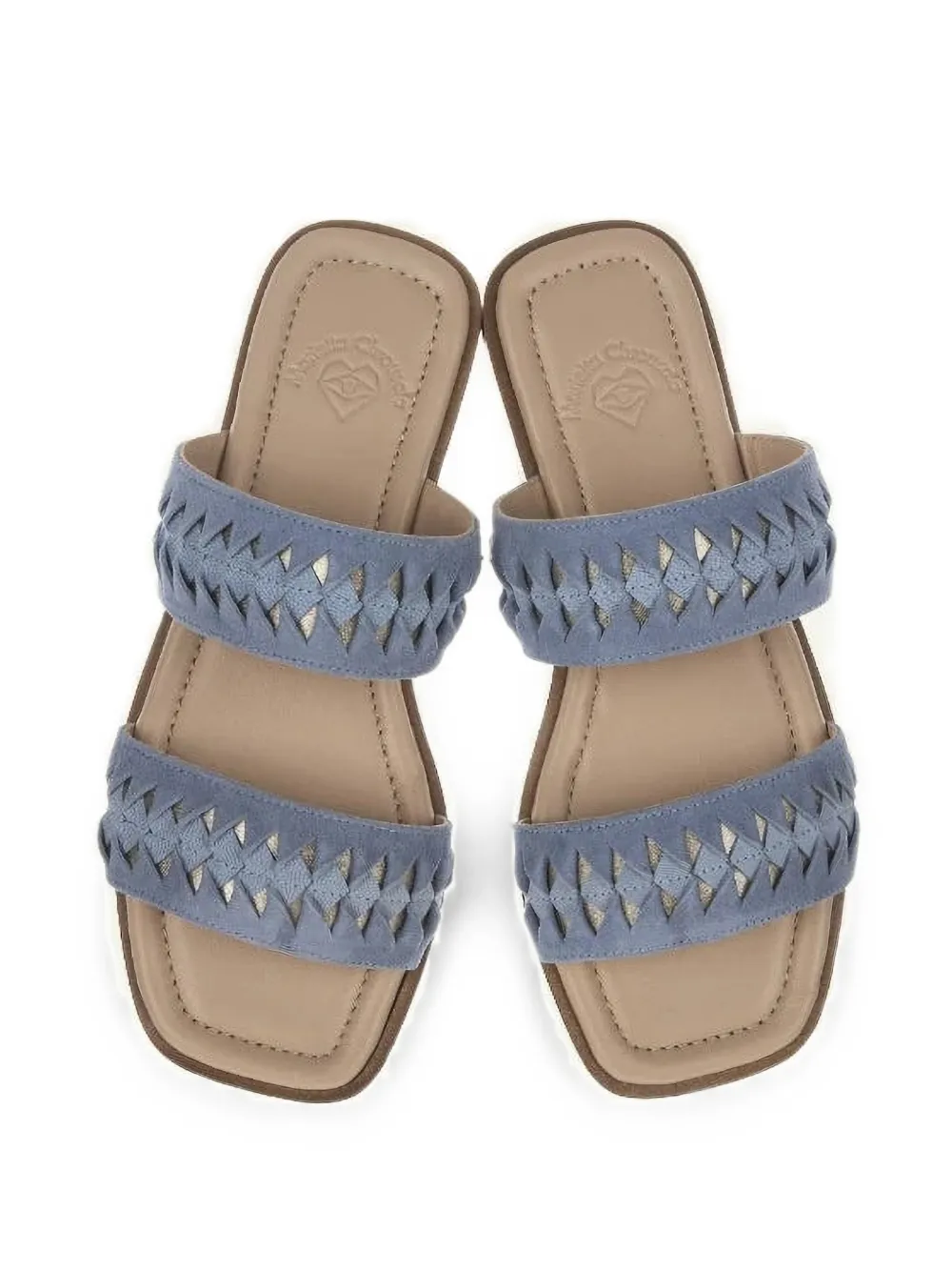 Marietta Chrousala Amaryllis gevlochten leren sandalen Blauw
