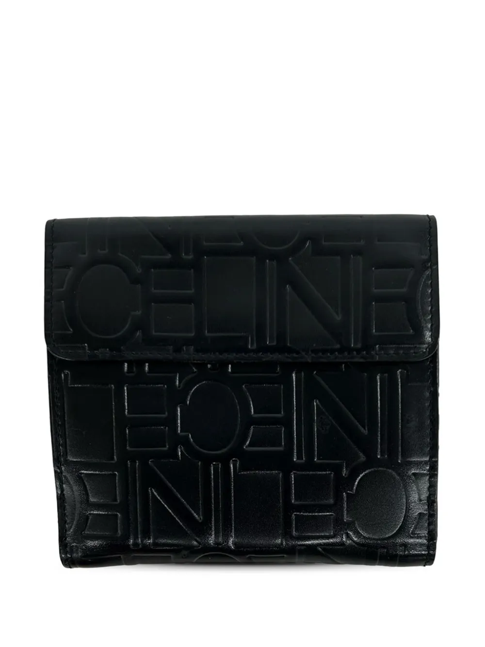Celine Pre-Owned Portafoglio tri-fold goffrato con logo 2000 - Nero