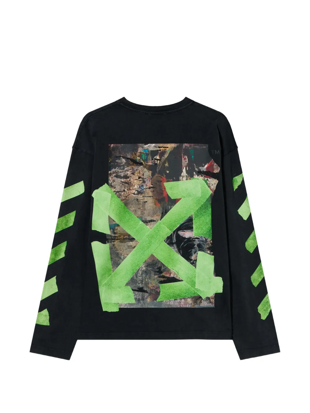 Off-White Bacco Arrow skate T-shirt met lange mouwen Zwart