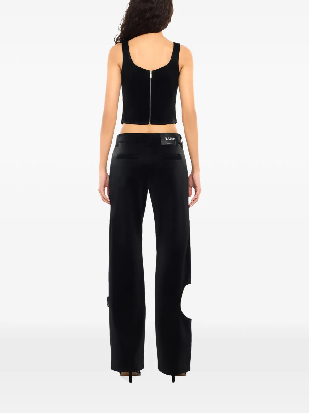 Off-White Meteor fluwelen gecoate broek Zwart