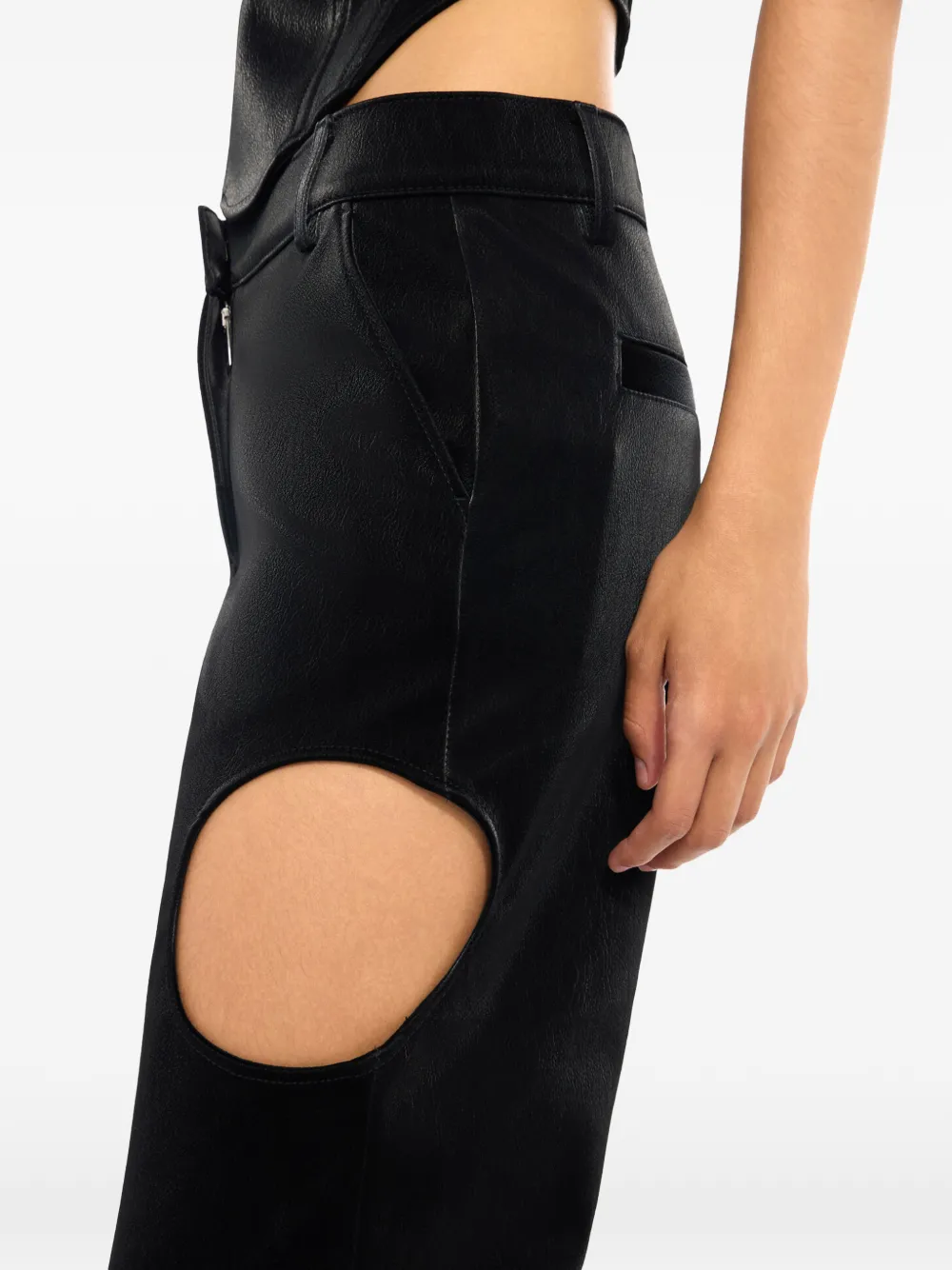 Off-White Meteor fluwelen gecoate broek Zwart