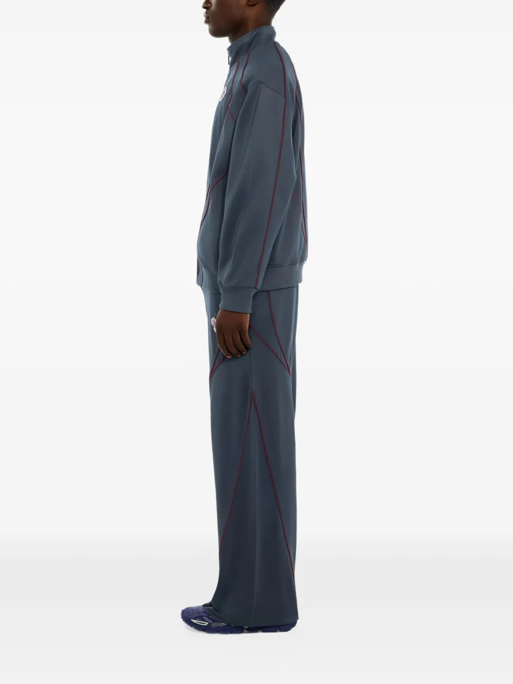 Off-White Staff Script relaxed track jacket Grijs