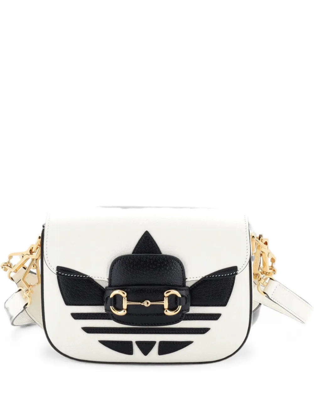 Gucci Pre-Owned x adidas Borsa a tracolla Horsebit 1955 mini in pelle - Bianco