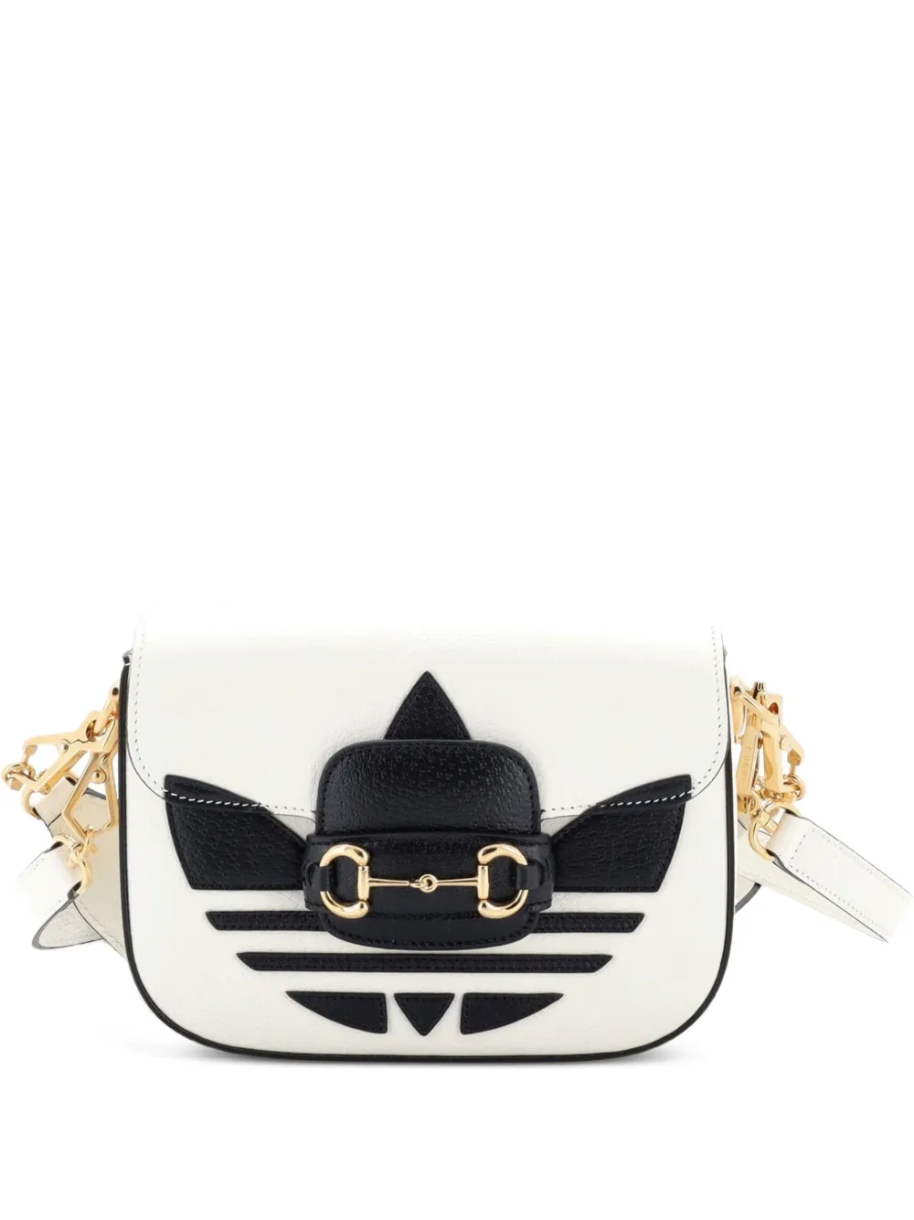 Gucci Pre-Owned x adidas Horsebit 1955 Mini-Schultertasche aus Leder - Weiß