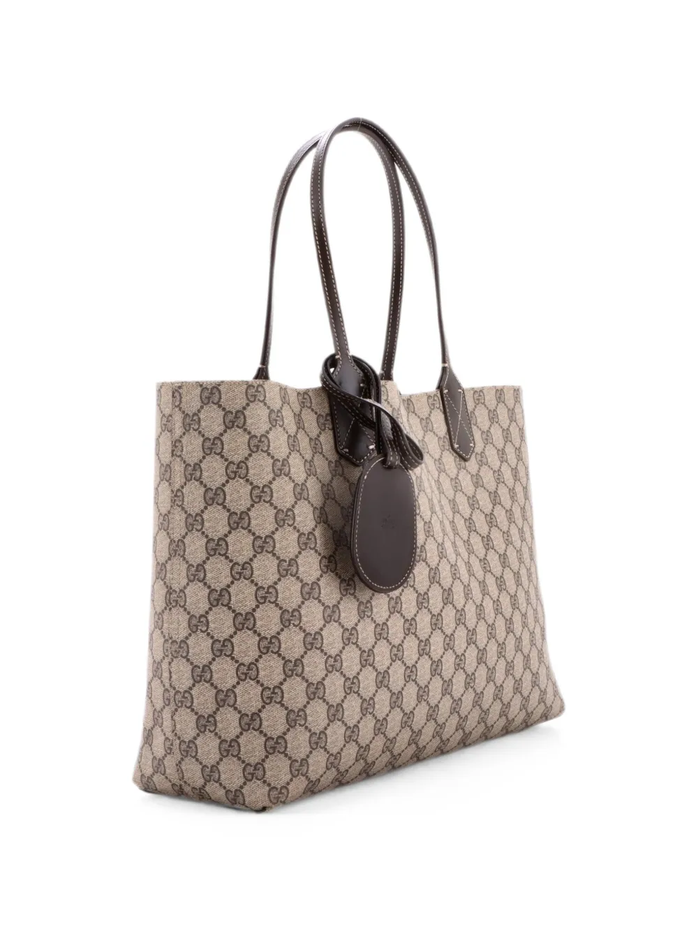 Gucci Pre-Owned Borsa tote reversibile media in tela cerata GG e pelle - Marrone