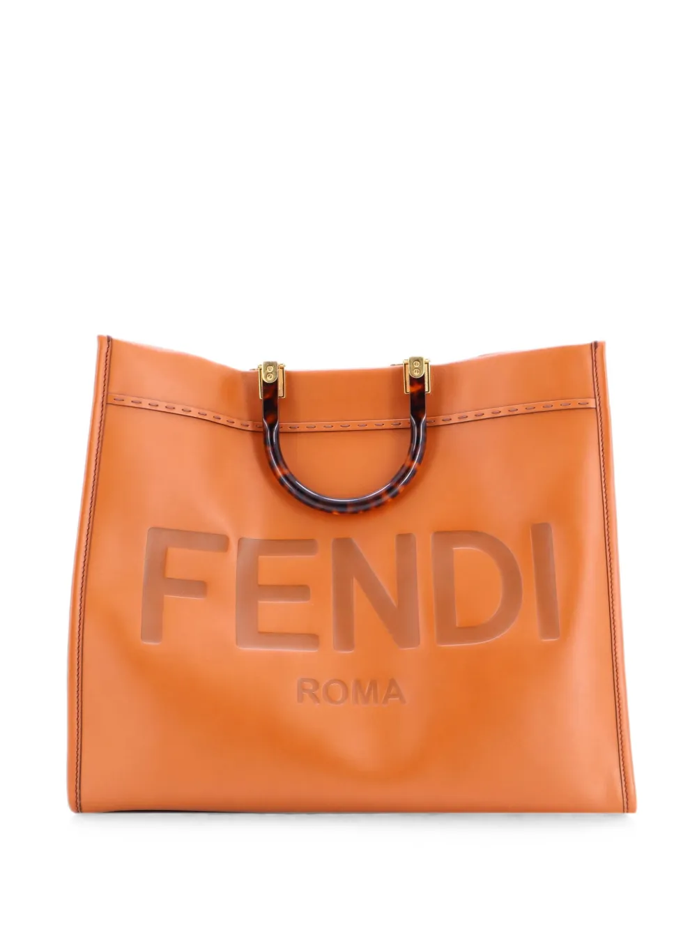Fendi Pre-Owned Borsa tote Sunshine grande in pelle - Marrone