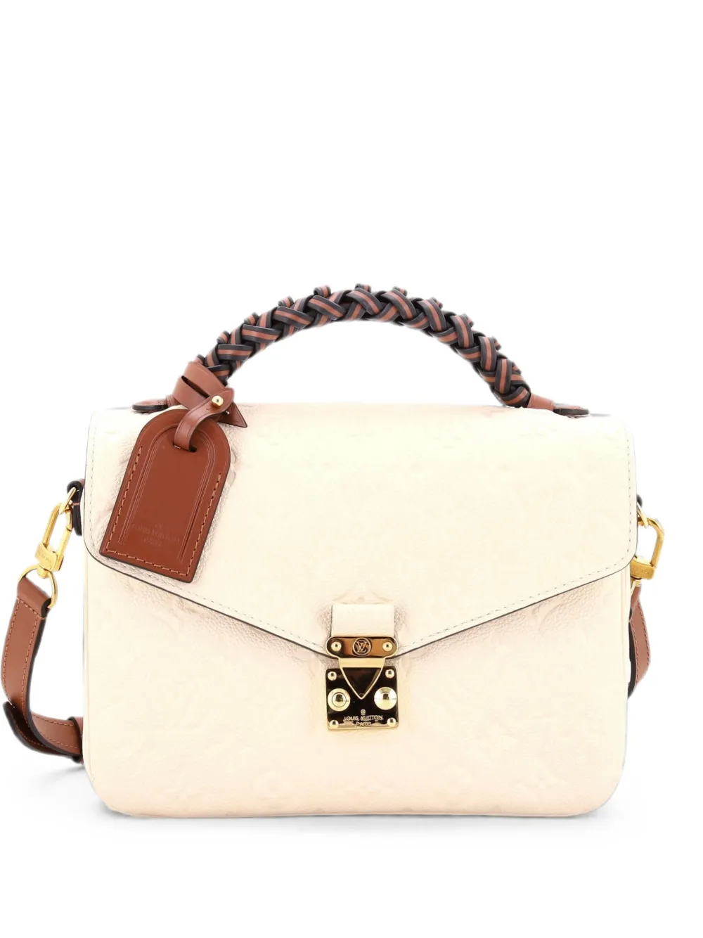 Louis Vuitton Pre-Owned Braided Handle Pochette Metis Monogram Empreinte Leather crossbody bag - Neutrals