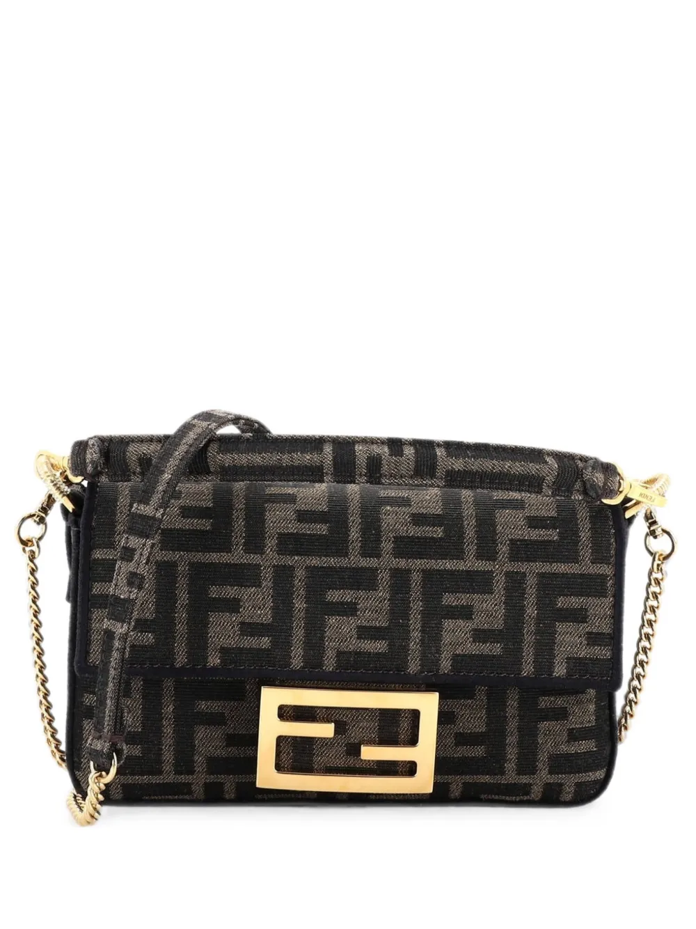 Fendi Pre-Owned Borsa a tracolla Baguette NM mini in tela con motivo Zucca - Marrone