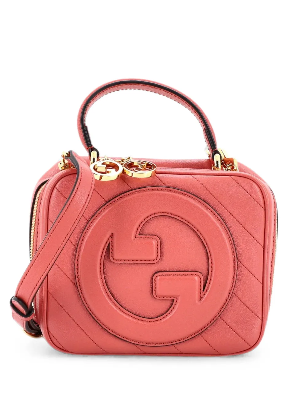 Gucci Pre-Owned Borsa a spalla Blondie NM in pelle trapuntata con motivo diagonale - Rosa