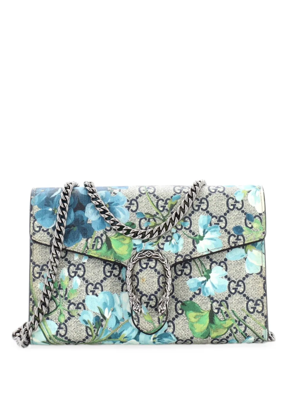 Gucci Pre-Owned Borsa a tracolla Dionysus piccola in tela cerata GG con stampa a fiori e catena - Marrone