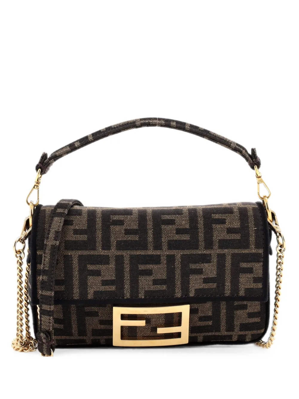 Fendi Pre-Owned Borsa a tracolla Baguette NM mini in tela con motivo Zucca - Marrone
