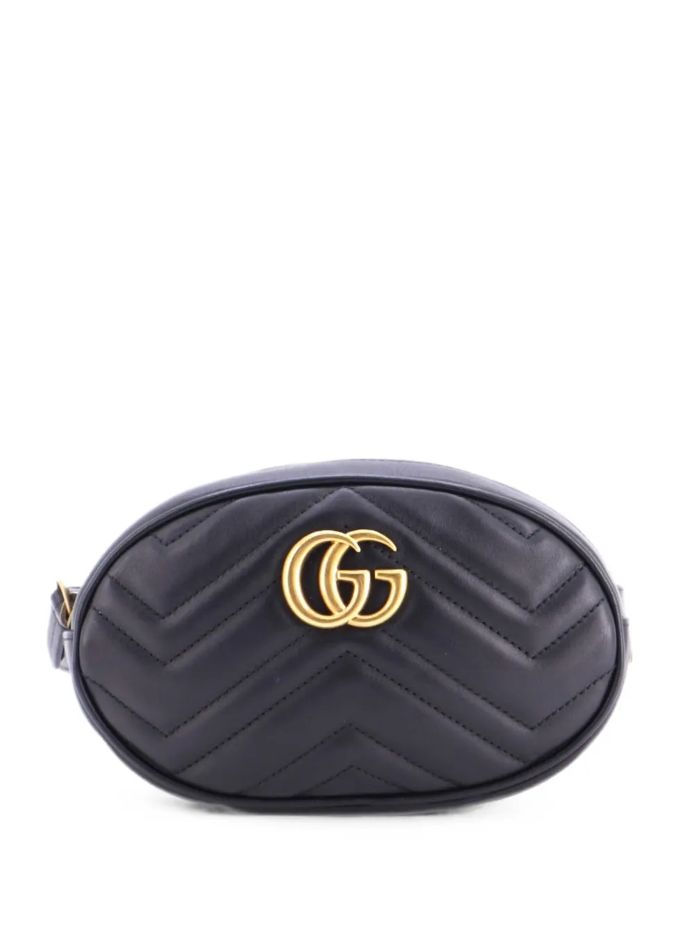 Gucci Pre-Owned Marsupio GG Marmont in pelle matelassé - Nero