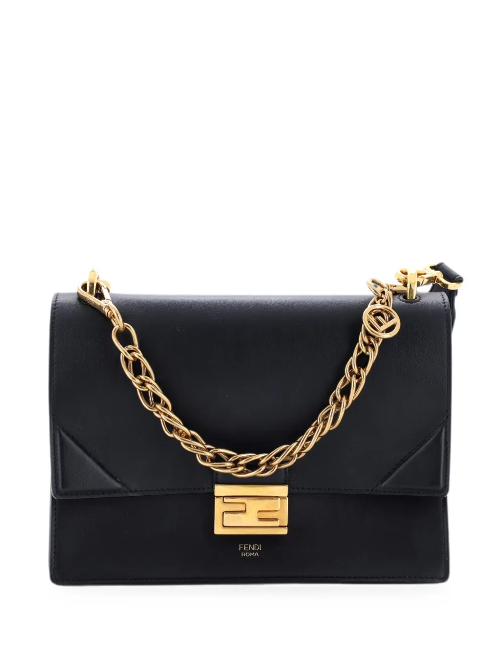 Fendi Pre-Owned Borsa a spalla Kan U media in pelle - Nero