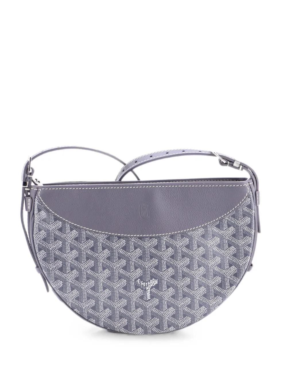 Goyard Pre-Owned Borsa a spalla Hirondelle in tela cerata e pelle - Grigio