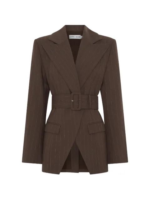 Anna Quan Colin belted pinstriped blazer
