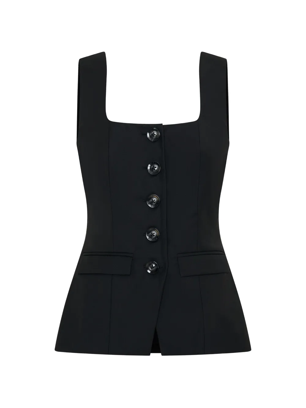 Anna Quan Marisol button-up sleeveless top - Schwarz
