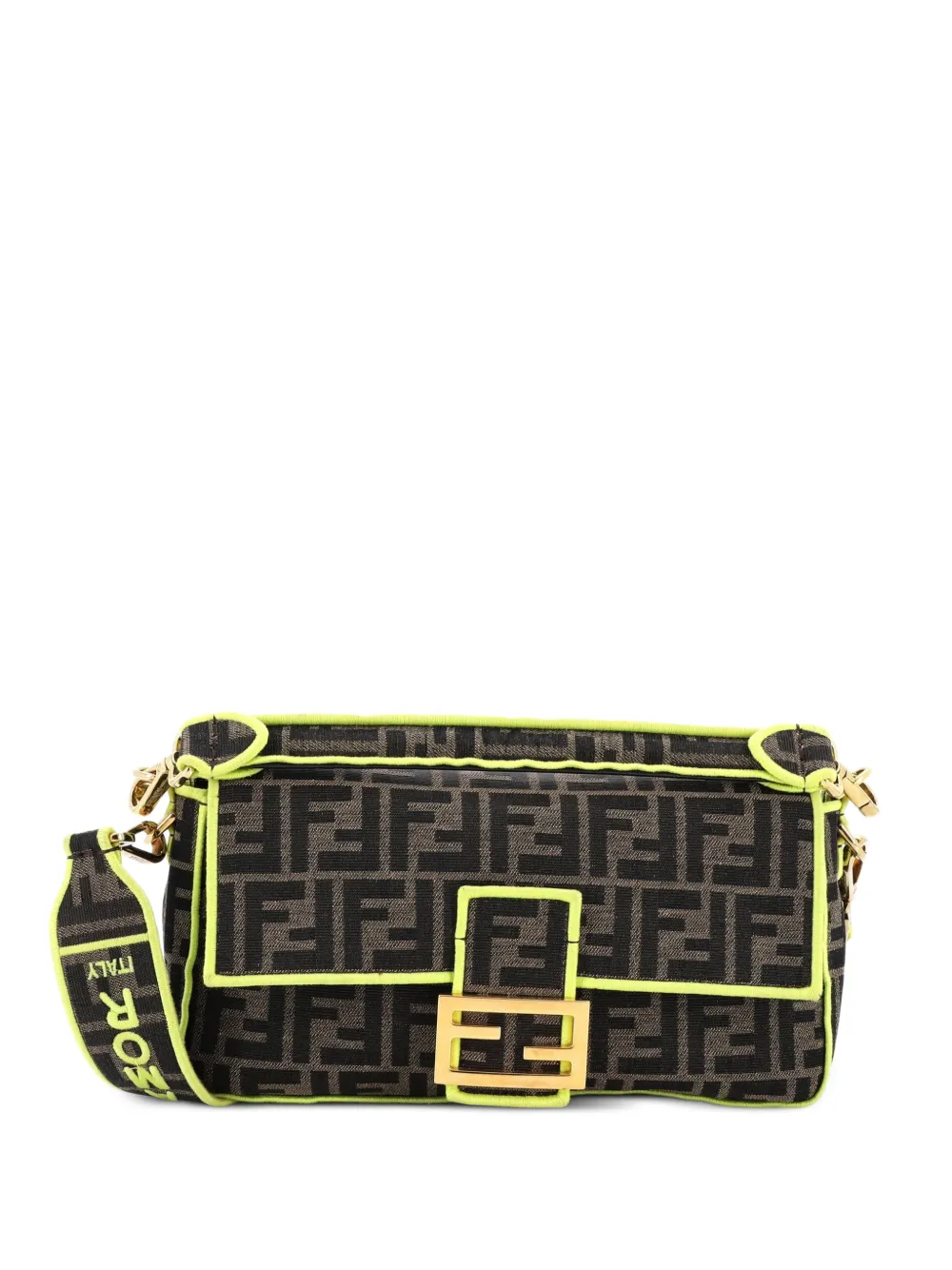 Fendi Pre-Owned Baguette NM Bag Zucca Canvas Medium shoulder bag - Green