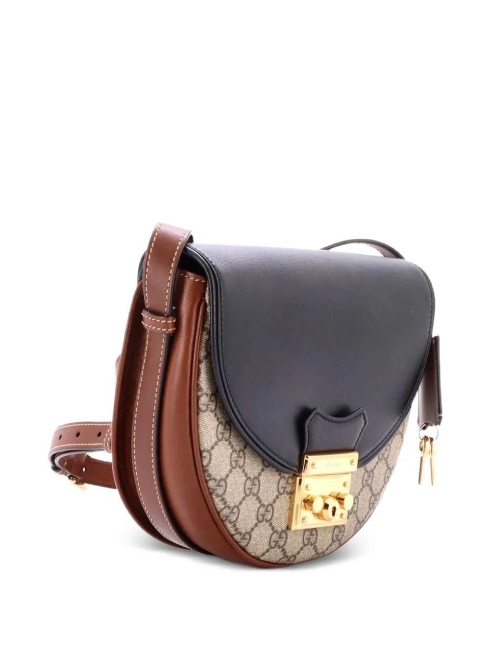Gucci Pre-Owned パドロック サドル GG コーテッドキャンバス＆レザー 