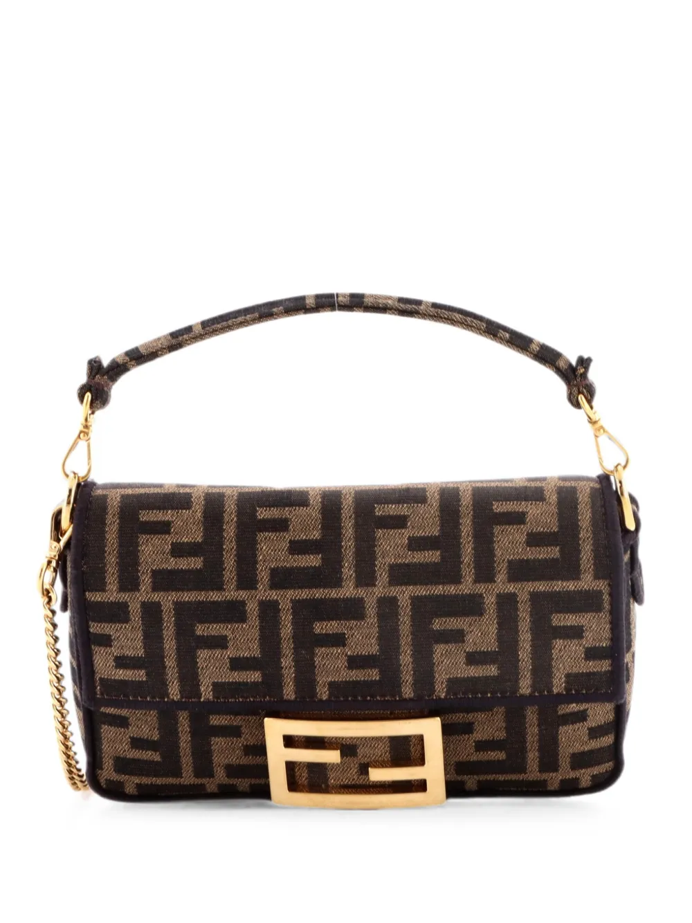 Fendi Pre-Owned Borsa a tracolla Baguette NM mini in tela con motivo Zucca - Marrone