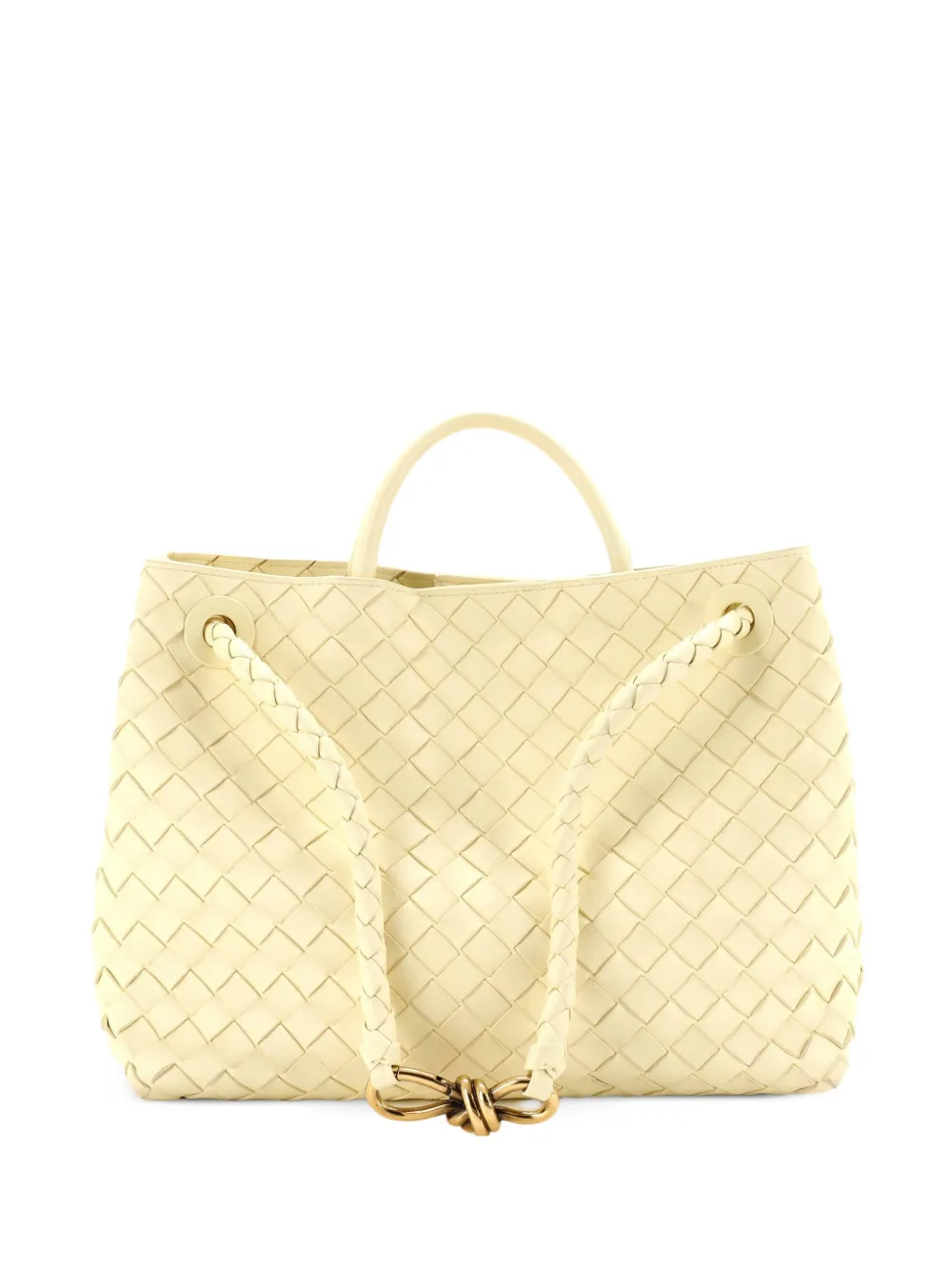 Bottega Veneta Pre-Owned Borsa a tracolla Andiamo media in nappa con design Intrecciato - Giallo