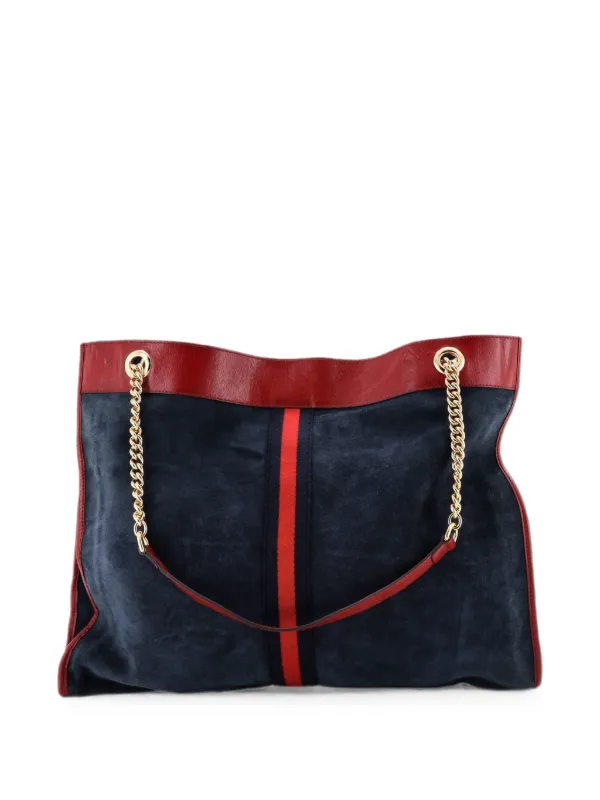 GUCCI ラジャ トートバッグ スウェード Gucci Pre-Owned ラジャ チェーン スエード ラージ ハンドバッグ