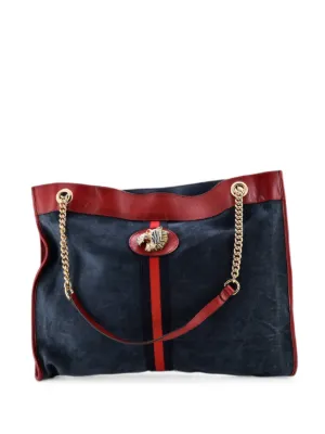 Gucci Pre-Owned ラジャ チェーン スエード ラージ ハンドバッグ